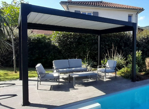 PERGOLA BIOCLIMATIQUE MOTORISÉE 12M2 SOLAIRE