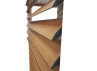 OPTION Panneau fixe 98cm pergola - lames orientables noir/bois