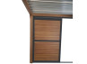 OPTION Panneau fixe 98cm pergola - lames orientables noir/bois