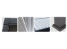 PERGOLA BIOCLIMATIQUE GRIS LAMES BLANCHES MOTORISÉES 3x5 M