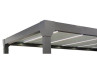 PERGOLA BIOCLIMATIQUE GRIS LAMES BLANCHES MOTORISÉES 3x5 M