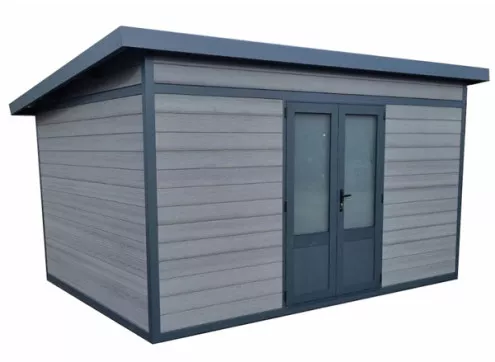 ABRI JARDIN COMPOSITE + BAC ACIER 19M2
