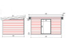 ABRI JARDIN COMPOSITE + BAC ACIER 15M2
