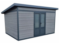 ABRI JARDIN COMPOSITE + BAC ACIER 15M2