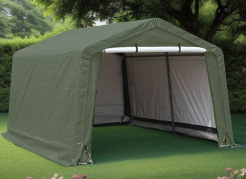 ABRI JARDIN TOILE RENFORCEE TOIT 2 PENTES - 9.30M2