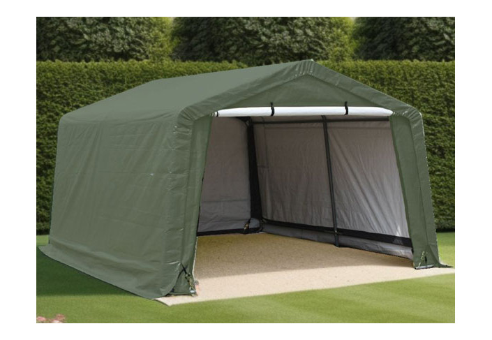 ABRI JARDIN TOILE RENFORCEE TOIT 2 PENTES - 9.30M2