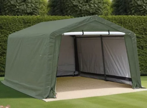 ABRI JARDIN TOILE RENFORCEE TOIT 2 PENTES - 9.30M2