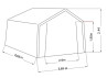 ABRI JARDIN TOILE RENFORCEE TOIT 2 PENTES - 9.30M2
