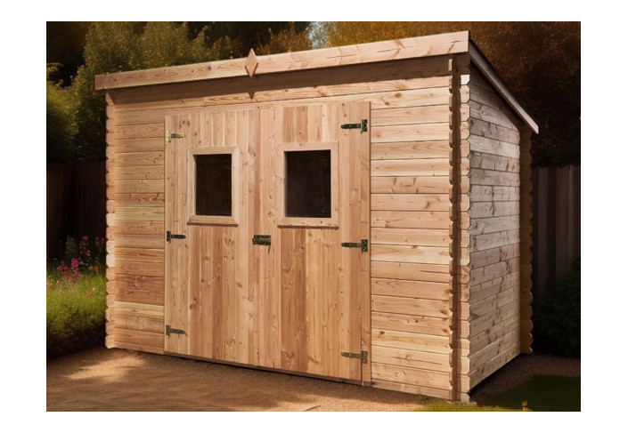 ABRI JARDIN MONOPENTE BOIS DOUGLAS 5.20 M2