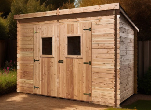 ABRI JARDIN MONOPENTE BOIS DOUGLAS 5.20 M2