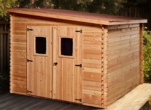 ABRI JARDIN BOIS DOUGLAS 9M2 - TOIT MULTIDIRECTIONNEL