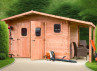 Abri Jardin Bois Douglas avec Appentis 16M2