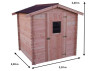 ABRI JARDIN BOIS DOUGLAS - BAC ACIER 4M2