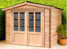 ABRI JARDIN BOIS DOUGLAS - BAC ACIER 5M2