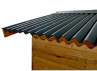 Abri Jardin madriers bois traité, couverture plaques ondulées bitumées 7.25M2