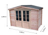 ABRI JARDIN BOIS DOUGLAS BAC ACIER - 9M2