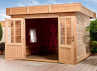 ABRI JARDIN BOIS DOUGLAS BAC ACIER - 9M2