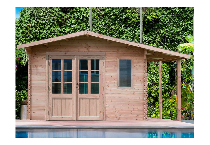 ABRI JARDIN BOIS DOUGLAS + BÛCHER - 16M2