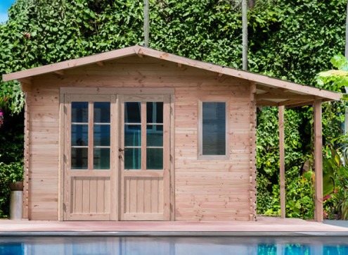 ABRI JARDIN BOIS DOUGLAS + BÛCHER - 16M2