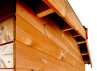 Abri Panneaux bois traité, couverture plaques ondulées bitumées 7.25M2