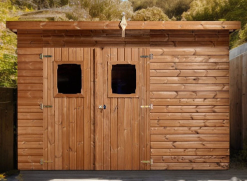 Abri Panneaux bois traité - Bac Acier 5.20M2