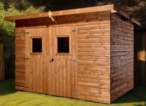 Abri Panneaux bois traité, Couverture métallique 5.70M2