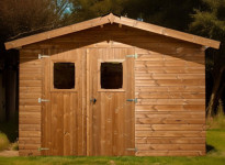 Abri Panneaux bois traité- Bac Acier 7.25M2