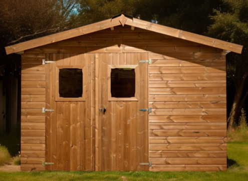 Abri Panneaux bois traité- Bac Acier 7.25M2