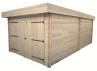 Garage Bois Toit Plat Acier 21m2