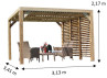 PERGOLA BOIS THERMO TRAITÉ AVEC VENTELLES