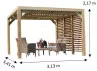 PERGOLA BOIS THERMO TRAITÉ AVEC VENTELLES