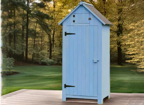 Armoire cabine lasurée