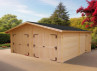 GARAGE DOUBLE BOIS BRUT MADRIERS 60 MM