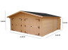 GARAGE DOUBLE BOIS BRUT MADRIERS 60 MM