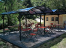 CARPORT DOUBLE ALUMINIUM ET TOIT CINTRÉ EN POLYCARBONATE