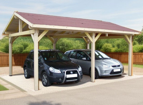CARPORT DOUBLE EN BOIS