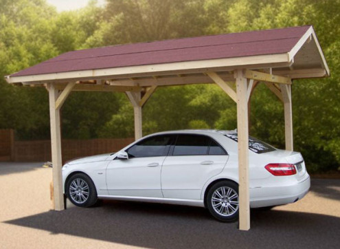CARPORT simpe EN BOIS avec couverture bardeau bitumé