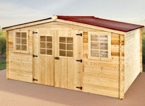 abri jardin bois 28 mm 17 m²