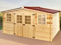 abri jardin bois 28 mm 17 m²