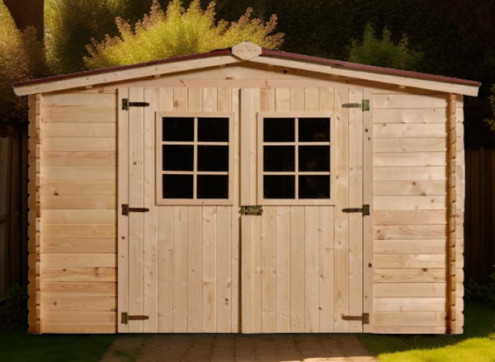 abri de jardin bois 28 mm - 9M2 au sol
