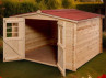 abri de jardin bois 28 mm - 9M2 au sol