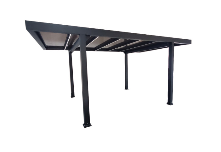 CARPORT ALU MONOPENTE + LED SOLAIRE 4