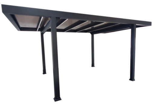 CARPORT ALU MONOPENTE + LED SOLAIRE 4
