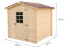 ABRI JARDIN BOIS MADRIER 20 MM