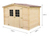 abri jardin bois sapin massif 20 MM