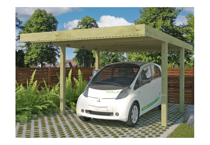 CARPORT BOIS TRAITÉ 16 M2
