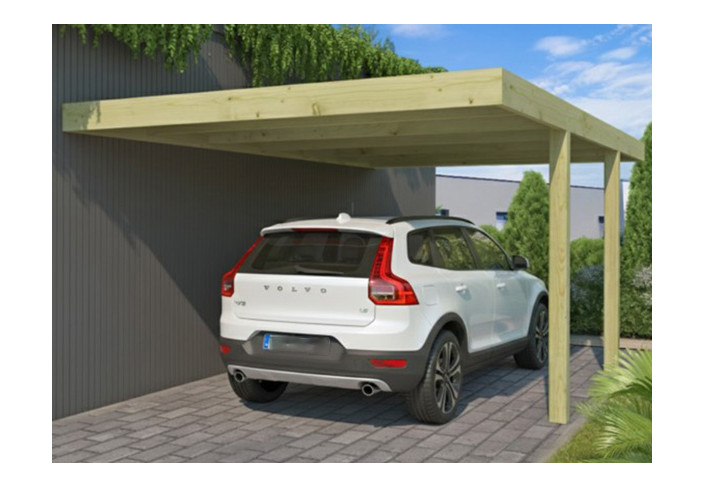 CARPORT ADOSSÉ BOIS TRAITE 3x5 M