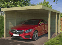 CARPORT BOIS + 2 PAROIS EN MADRIER - 17 M2