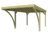 CARPORT BOIS TRAITÉ TOIT PLAT - 17 M2