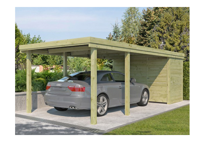 ABRI VOITURE BOIS + ATELIER 22M2